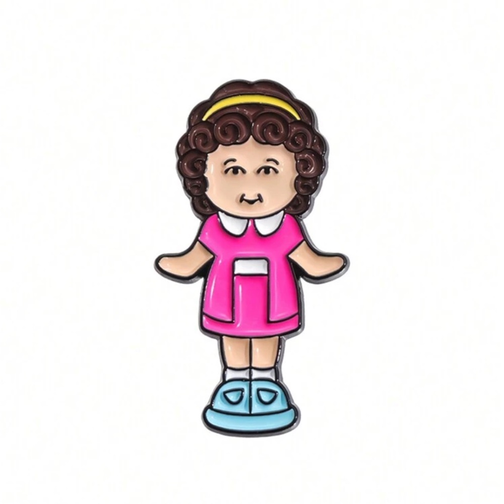 Brunette polly pocket enamel pin NEW - Picture 1 of 3